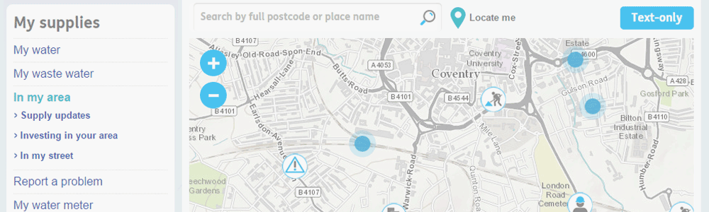 Severn Trent Water Incident Display and Reporting