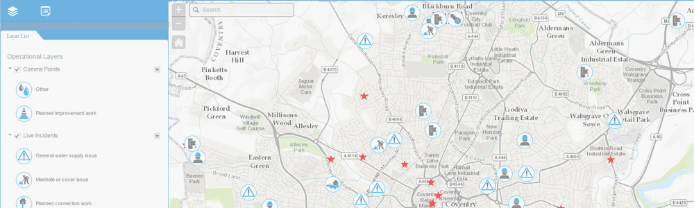 Severn Trent Water Incident Display and Reporting