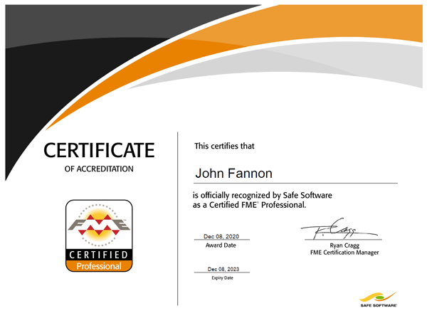 FME Certified Professional Certificate