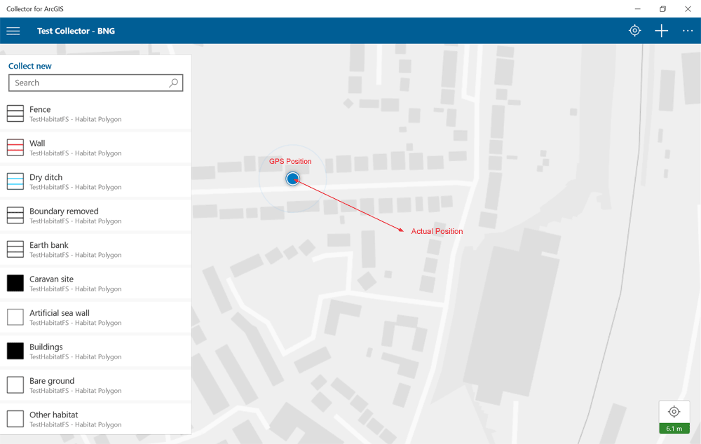 GPS position in Collector for ArcGIS using the default transformation