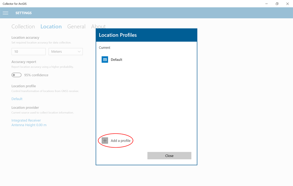 Collector for ArcGIS - GPS Settings