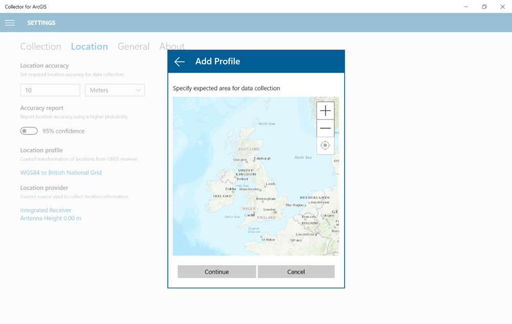 Collector for ArcGIS - GPS Settings